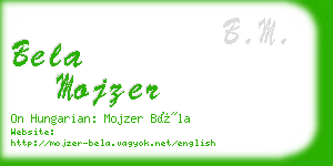 bela mojzer business card